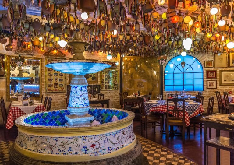 The dining room of the Famiglia Mancini restaurant, on the Rua Avanhandava. São Paulo, Brazil.