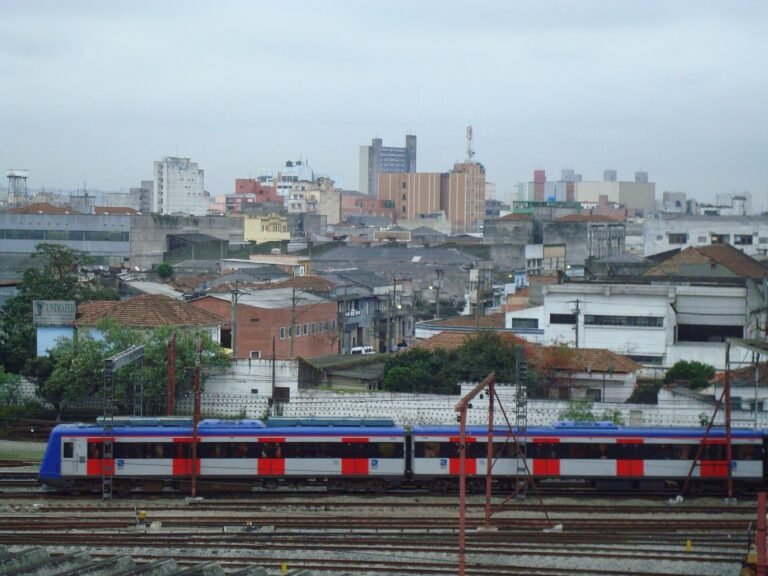 Bairro do Brás, com visão no sentido de Guarulhos a partir da Estação Brás do Metrô.