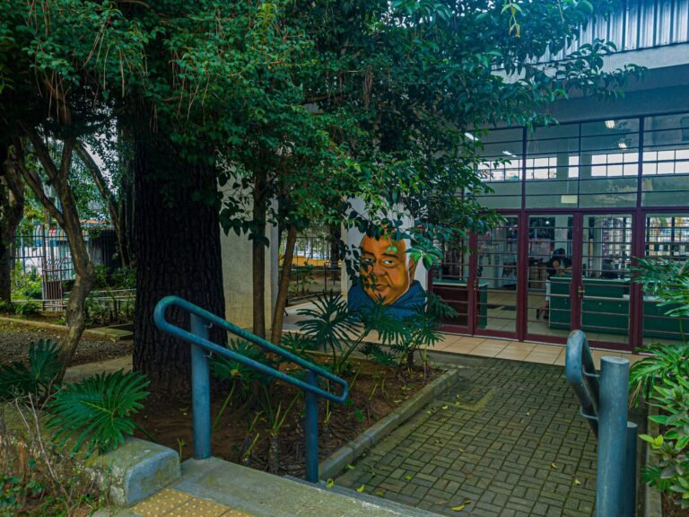One of the access to the public library.
