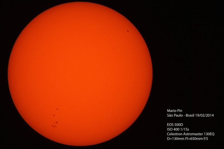 500px provided description: Sun in 02/19/2014 [#astrophotography ,#sun spots ,#manchas solares ,#Sun ,#Sol]