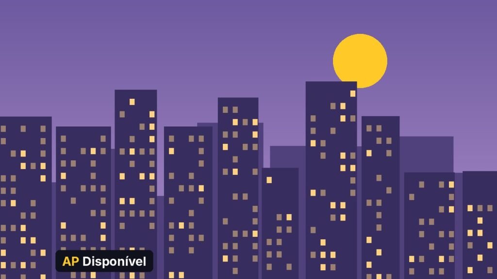 Pessoa olhando o celular com expressão de dúvida e um bolo de aniversário desfocado ao fundo