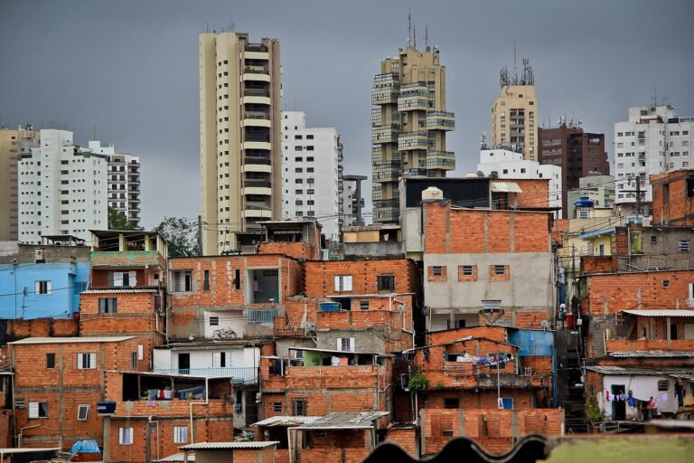Contrastes da cidade informal.